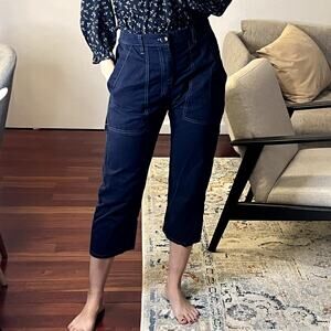 Flora Animalia Twill Maker's Pant Blue size 2 100% cotton